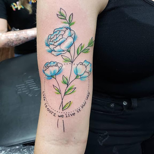 Explore military dog tag tattoo ideas, creative tattoo ideas in Nashville, available at Titan Tattoo