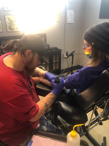 Explore embroidery tattoo ideas, creative tattoo ideas in Fort Wayne, available at Grade A Tattoos and Body Piercing