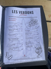 Menu / carte de Les Verdons à Courchevel