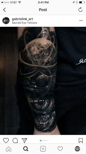 Explore leg cover up tattoo ideas, creative tattoo ideas in Hollywood, available at Sacred Eye Tattoos