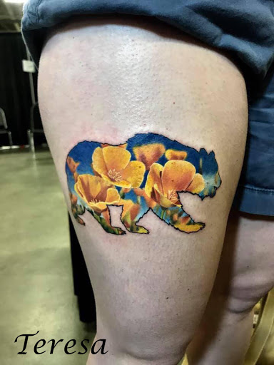 Explore small bee tattoo ideas, creative tattoo ideas in Sanford, available at Venom Ink Tattoo