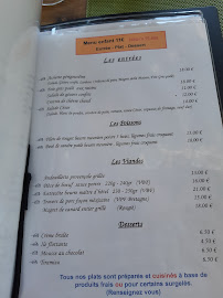Restaurant le Chalet du boucher à Pressac menu