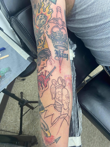 Explore cute neck tattoo ideas, creative tattoo ideas in Palestine, available at 2 Crows Tattoo