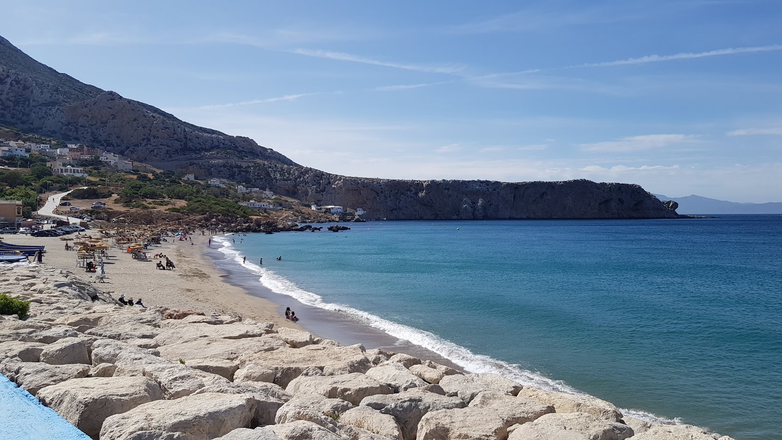 Fotografie cu Playa Belyounech zonele de facilități