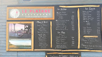 Restaurant Le Platane à Lanton menu
