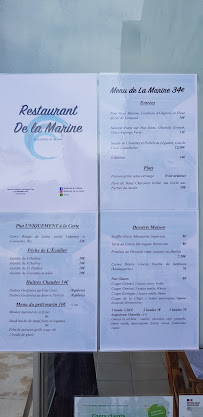 Restaurant français Restaurant de la Marine à Narbonne (la carte)