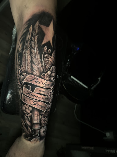 Explore rip grandpa tattoo ideas, creative tattoo ideas in Odessa, available at Black Cat Tattoo Company