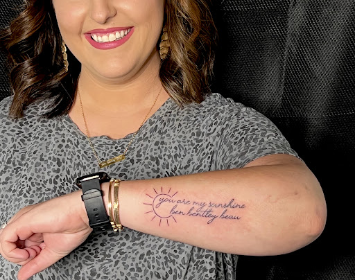 Explore small tattoo placement ideas, creative tattoo ideas in Meridian, available at Creative Pain Tattoo Studio
