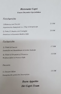 Ristorante Pizzeria Capri à Neu-Ulm carte