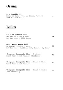 L'Abri - restaurant & chai de vinification à Marseille menu