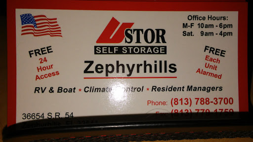 Self-Storage Facility «U-Stor Self Storage Zephyrhills», reviews and photos, 36654 FL-54, Zephyrhills, FL 33541, USA