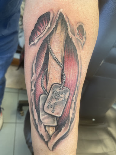 Explore tattoo ideas arms, creative tattoo ideas in Hampton, available at Blue Horseshoe Tattoo and Body Piercing