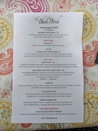 Fine Dining Restaurant «The Back Porch Restaurant», reviews and photos, 114 Speer St, Belle Vernon, PA 15012, USA