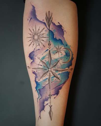 Explore small arm tattoo ideas for guys, creative tattoo ideas in Great Falls, available at Sparrows and Arrows Tattoo