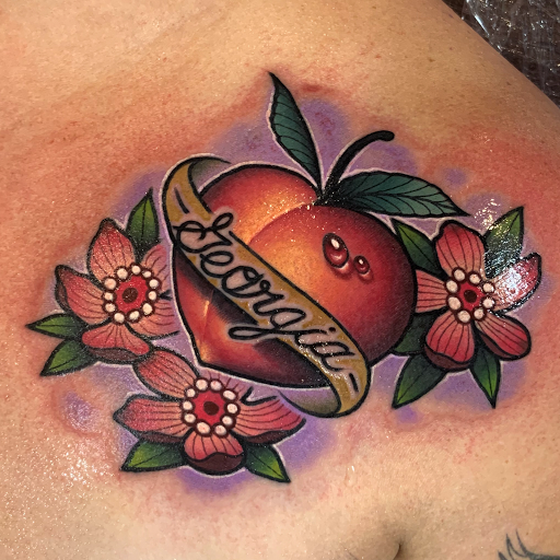 Explore tim burton tattoo sleeve ideas, creative tattoo ideas in Senoia, available at Messenger Tattoo Studio