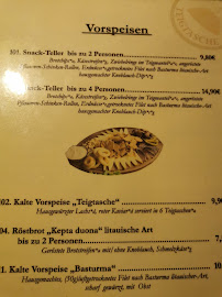 Restaurant Teigtasche à Hamburg (le menu)