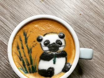 Panda cup coffee