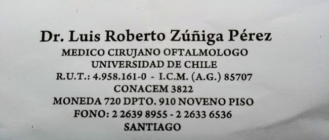 Opiniones de Centro Oftalmologico Doctor Luis Zuñiga en San Esteban - Médico