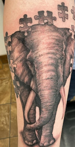 Explore black heart heart tattoo cover up ideas, creative tattoo ideas in Chandler, available at Ranger Tattoo & Piercing