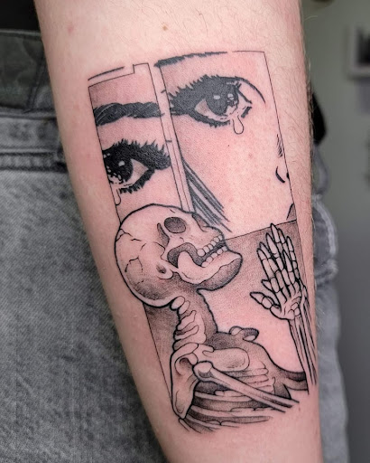 Explore aot tattoo ideas, creative tattoo ideas in Amherst, available at Apothecary Tattoo