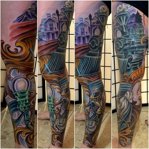 Explore bicep tattoo ideas, creative tattoo ideas in San Diego, available at Remington Tattoo Parlor