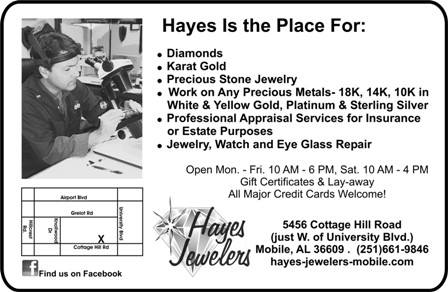Bridal Shop «Hayes Jewelers», reviews and photos, 5456 Cottage Hill Rd, Mobile, AL 36609, USA