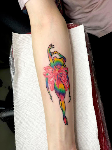 Explore dog collar tattoo ideas, creative tattoo ideas in Forney, available at Royal Circle Tattoo studio