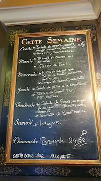Le Comptoir des Saints-Pères à Paris menu