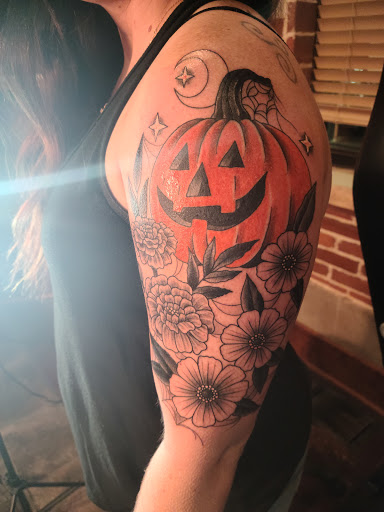 Explore chest piece tattoo ideas, creative tattoo ideas in Brooklyn, available at Broad St. Tattoo