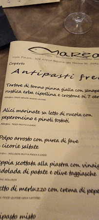 Restaurant Restaurant Marèa à Bellaria - Igea Marina (le menu)