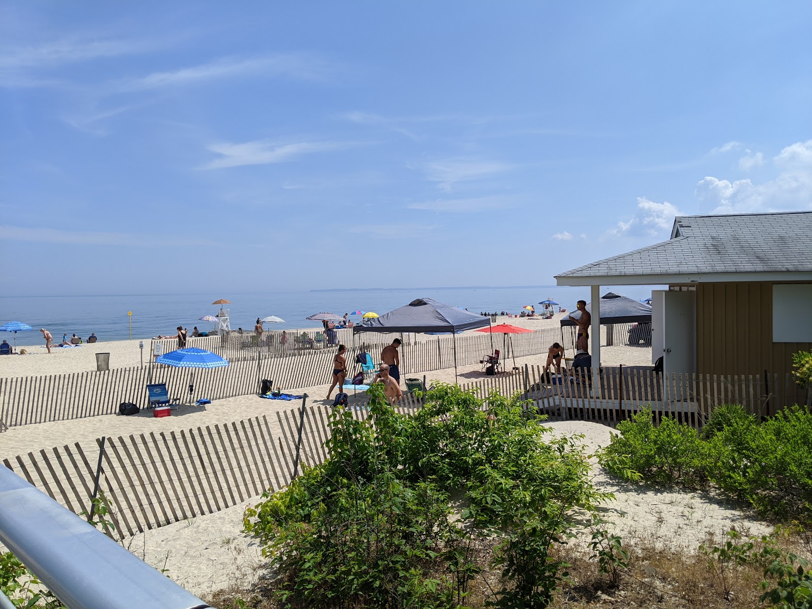 Photo of Sunken Meadow Beach and the settlement