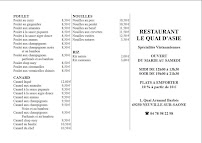 Menu / carte de Restaurant Le Quai d'Asie à Neuville-sur-Saône