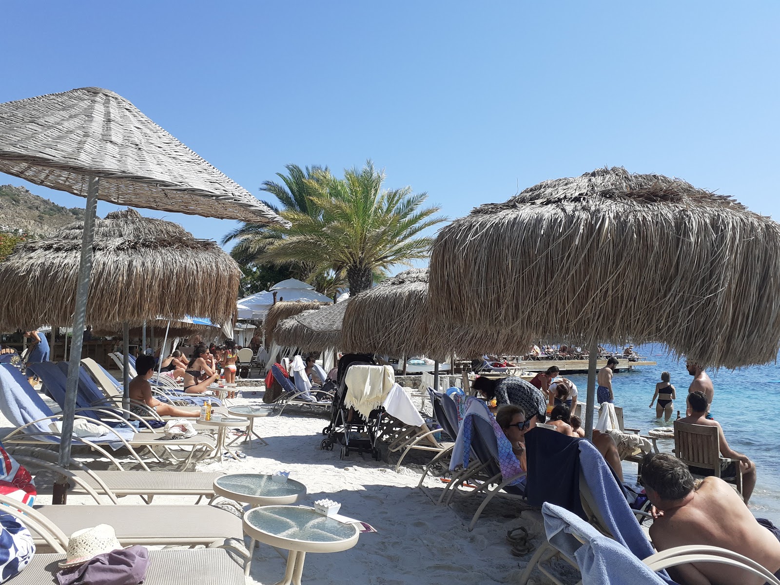 Foto di Moon Hotel Beach con una superficie del sabbia beige