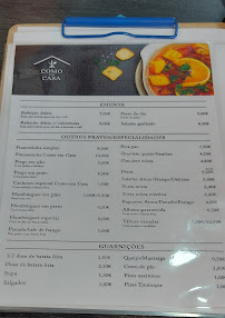 Menu / carte de Como em Casa à Porto