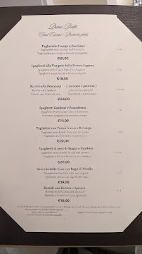 Menu du Agli Alboretti Venice Restaurant à Venice
