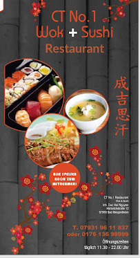 Restaurant asiatique Ct No. 1 Wok & Sushi à Bad Mergentheim (le menu)