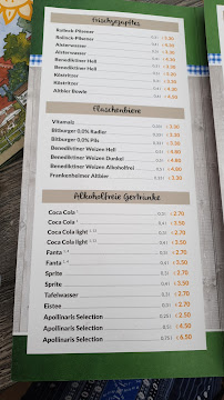 Restaurant Hofcafe Bauernstuben im Ostland à Borkum (le menu)