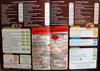 Carte du Restaurant-Pizzeria L'Elan à Fontcouverte-la-Toussuire