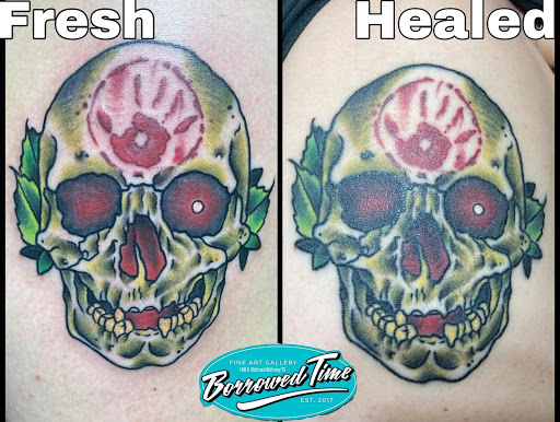 Explore pharmacy tattoo ideas, creative tattoo ideas in Mckinney, available at Borrowed Time Fine Art Gallery Tattoo Shop