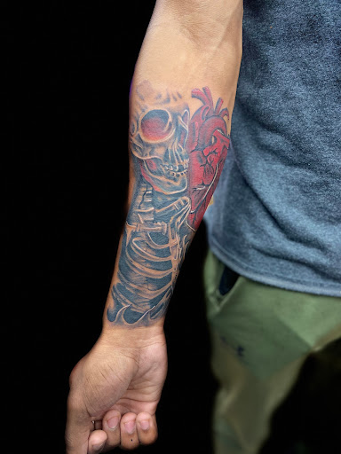 Explore back of the leg tattoo ideas, creative tattoo ideas in Abington, available at Tattoo Therapy Body Art Studio