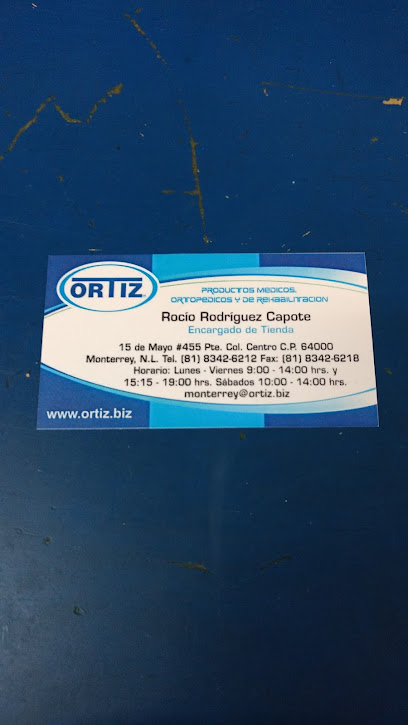 Ortopedia Ortiz Monterrey Centro