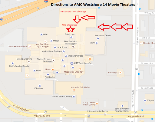 Movie Theater «AMC West Shore 14», reviews and photos, 210 Westshore Plaza, Tampa, FL 33609, USA