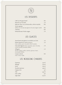 Menu / carte de Tramontana Ristorante à Lille