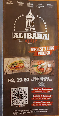 ALIBABA KEBAP à Mannheim menu