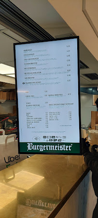 Burgermeister Alexanderplatz à Berlin menu