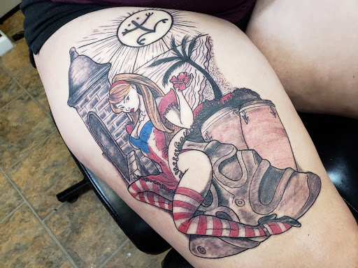 Explore mens space tattoo ideas, creative tattoo ideas in Reading, available at INKjection tattoo & body piercing.LLC