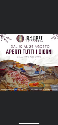 Bistrot la Piazzetta à Vico Equense menu