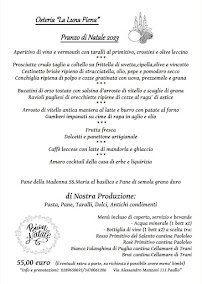 Menu du Osteria La Luna Piena à Paullo