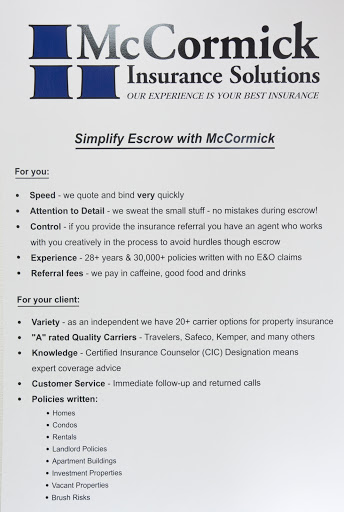 Auto Insurance Agency «McCormick Insurance Solutions», reviews and photos