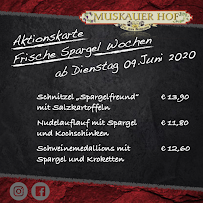 Menu du Restaurant&Pension Muskauer Hof à Bad Muskau